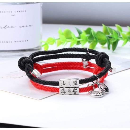 Gift For Valentine's Day 2PCS Couple Magnetic Bracelet Set Mutual Attraction Rope Braided Bracelets Adjustable Charm Couple Set For Women Men